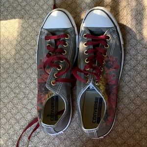 Sunflower converse with red strip on the bottom